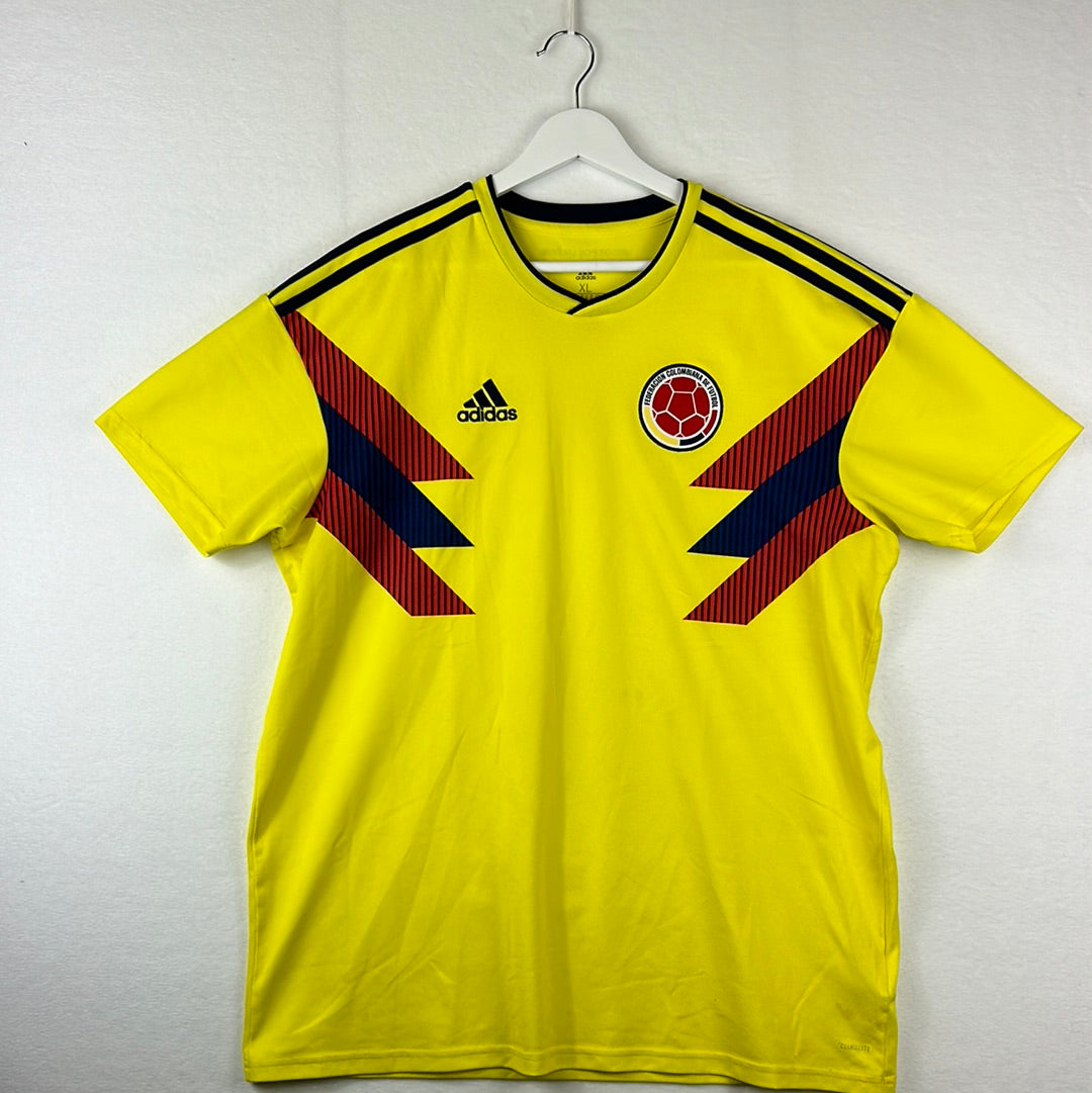 Colombia 2018 Home Shirt Authentic Adidas Shirt CW1526 Casual Football Shirts