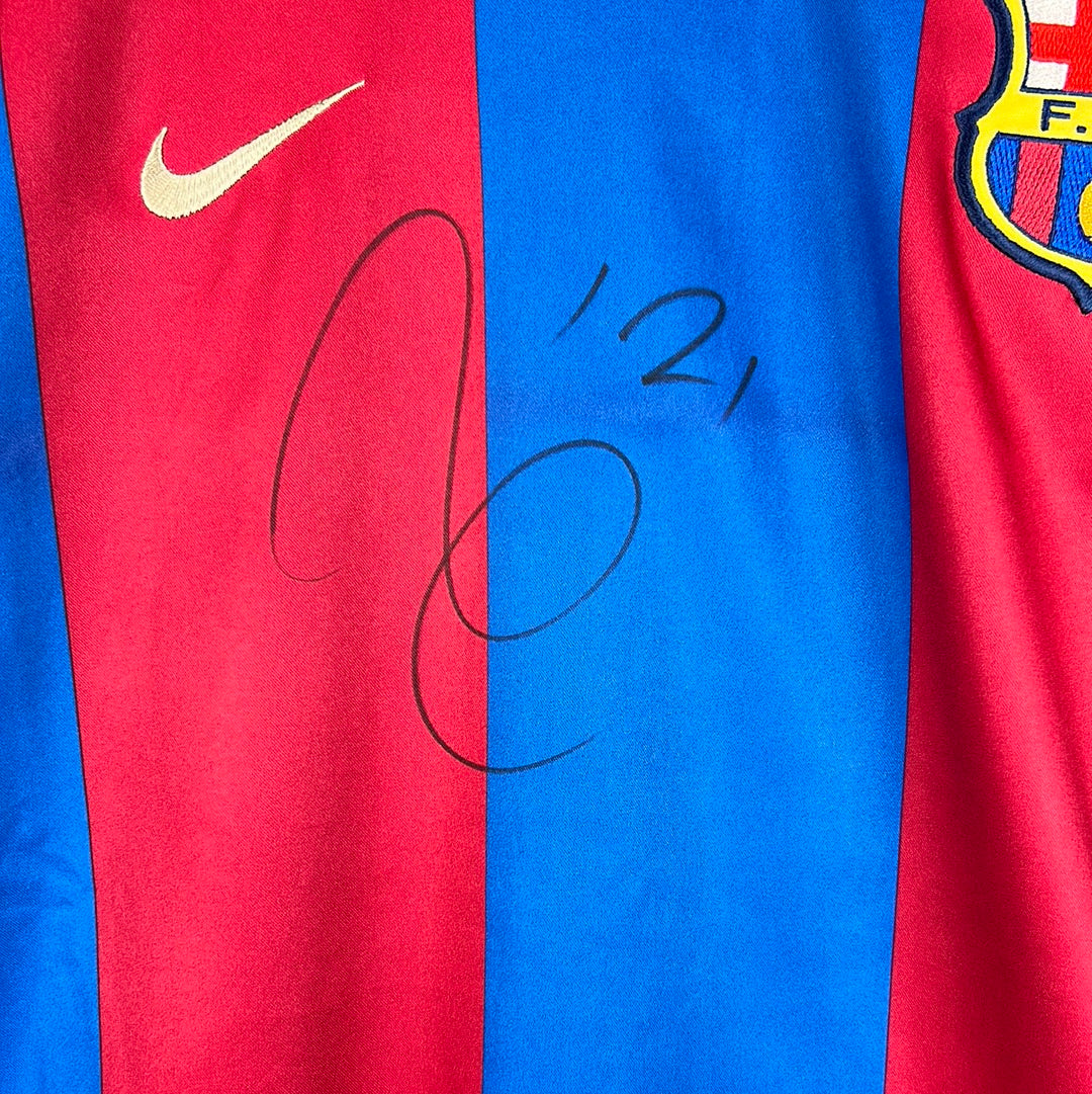 Barcelona 2002/2003 Player Issued Home Shirt - Luis Enrique 21 - Signed