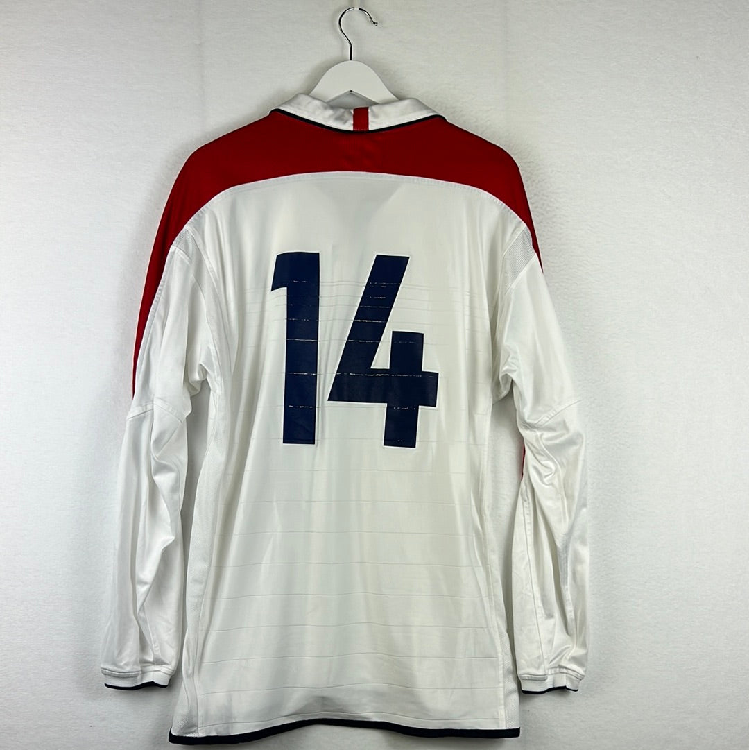 England 2004 Player Issue Home Shirt - Large - Long Sleeve