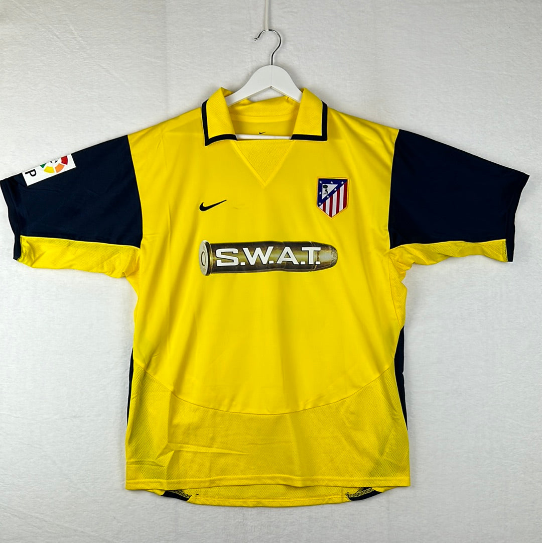 Atletico Madrid 2003/2004 Player Issue Away Shirt  Swat sponsor