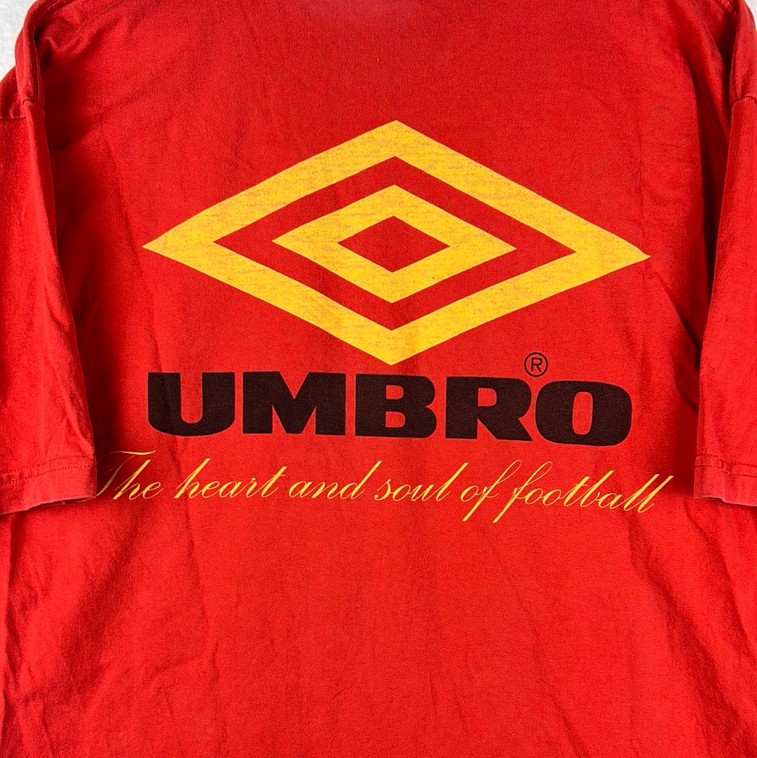 Vintage Umbro Manchester United Training T-Shirt - XL - Good Condition