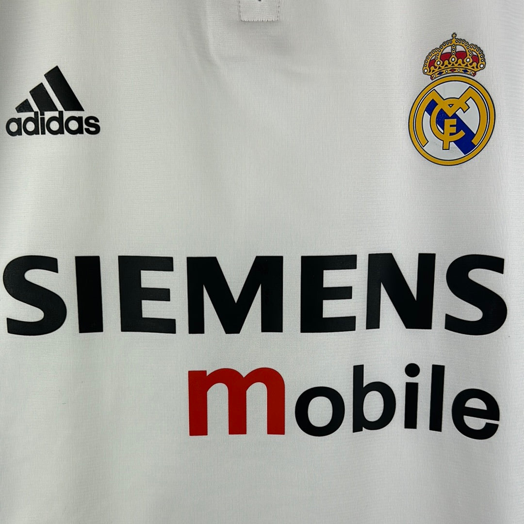 Real Madrid 2003/2004 Player Issue Home Shirt - Figo 10 - Champions League
