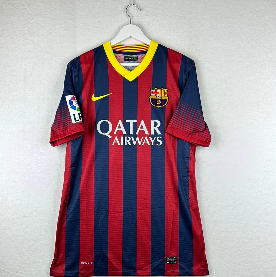 Barcelona 2013/2014 Player Issue Home Shirt - Adriano 21