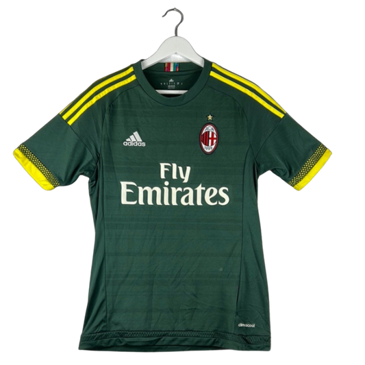 AC Milan 2015-16 Third Shirt front - a dark green shirt with yellow trim