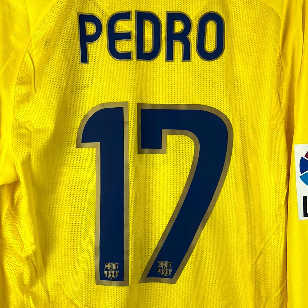 Barcelona 2008/2009 Player Issue Away Shirt - Pedro 17 - Long Sleeve