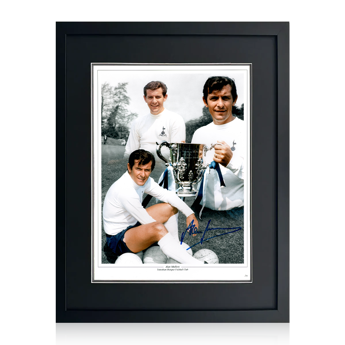Alan Mullery Signed Tottenham Hotspur Image Deluxe Mount Frame
