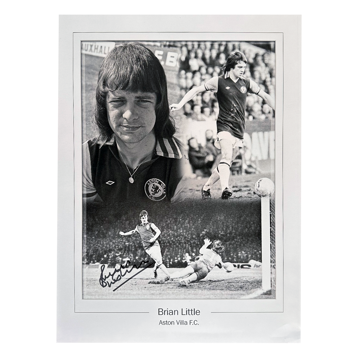 Brian Little Signed Aston Villa 16x12 Image