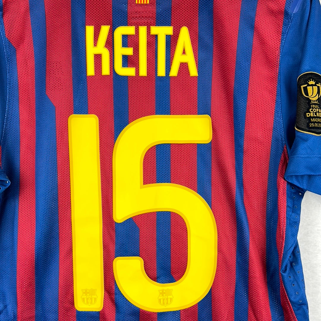 Barcelona 2011/2012 Player Issue Home Shirt - Copa Del Rei Final 2012 - Keita 15