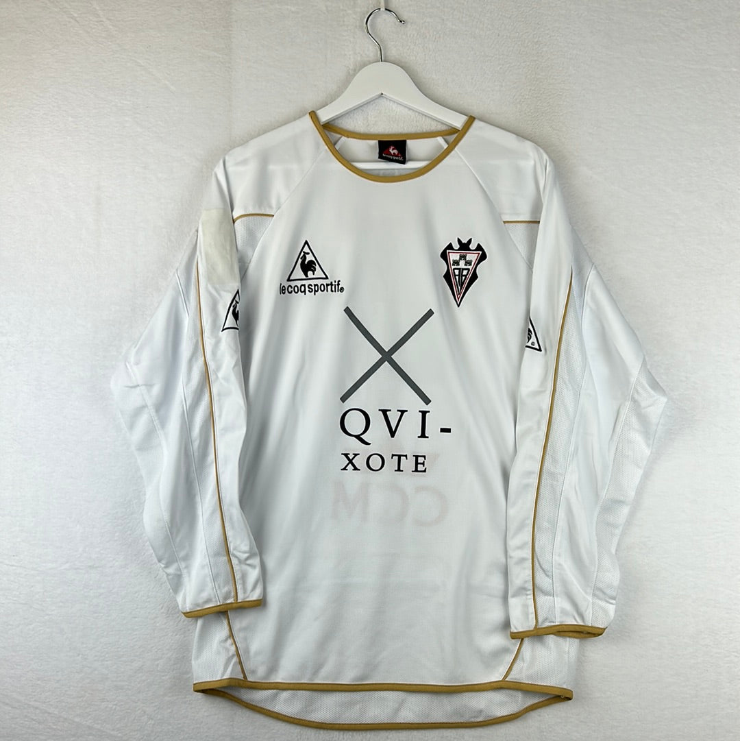 Albacete 2004-2005 Match Worn Home Shirt - front QVI-XOTE sponsor