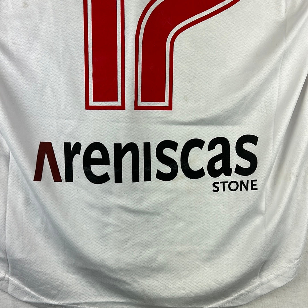 Numancia 2008-2008 Match Worn Away Shirt - XL - Barkero 17