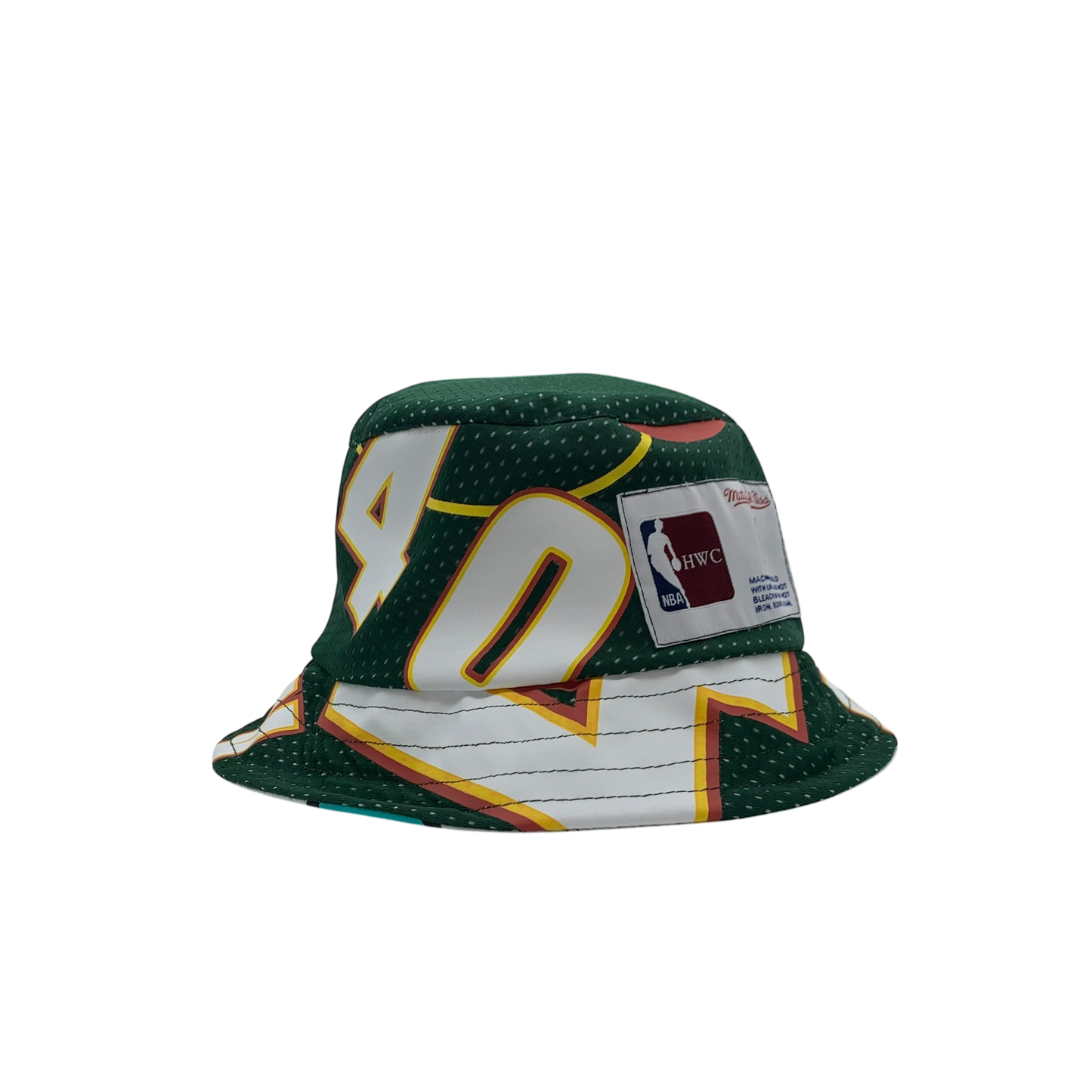 Seattle Sonics Upcycled All Star NBA Jersey Bucket Hat