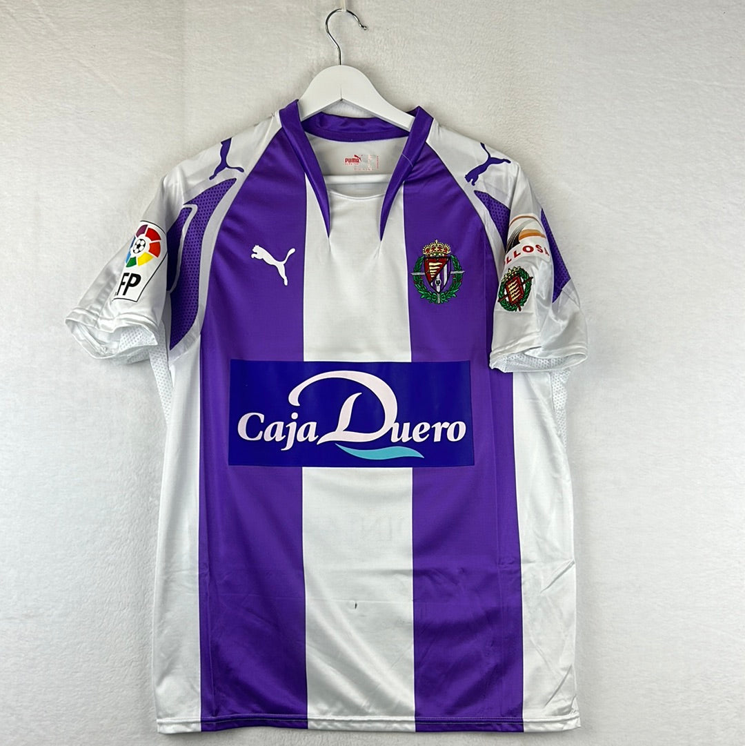 Real Valladolid 2007-2008 Match Worn Home Shirt - Medium - Garcia Calvo