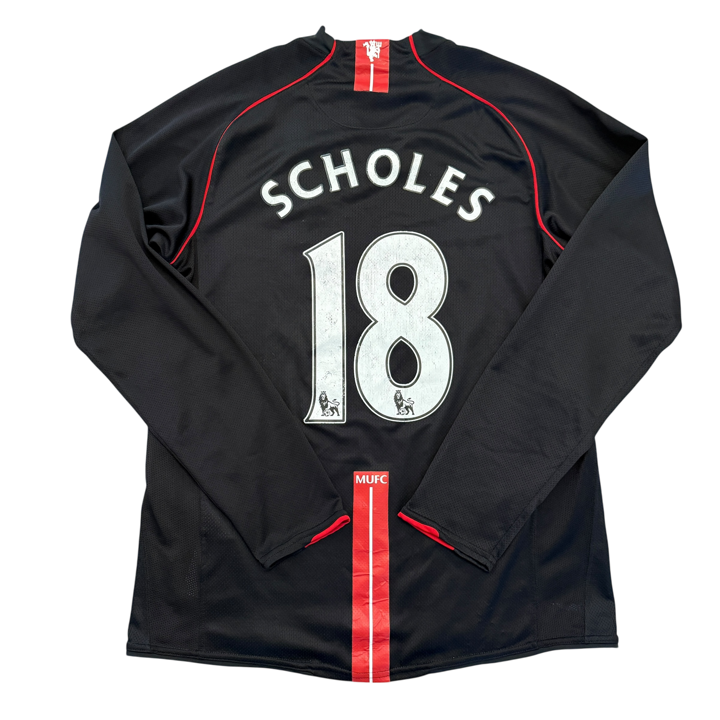 Manchester United 2007/2008 Away Shirt - Medium - Long Sleeve back with Scholes 18 print