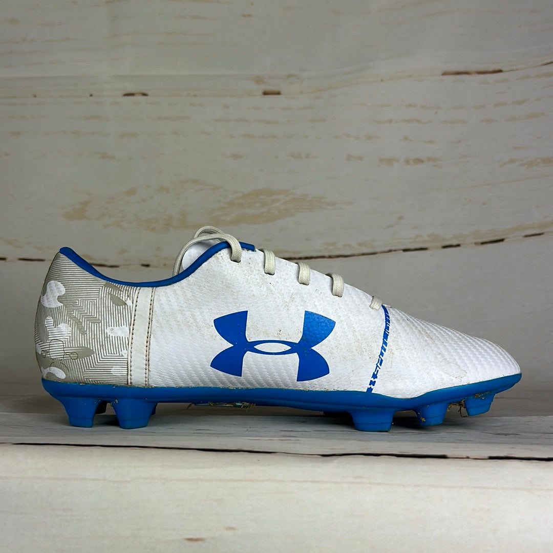 Memphis Depay Match Worn Football Boots - White/ Grey Camo