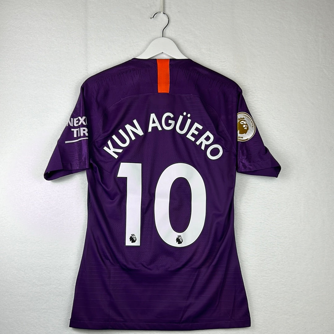 Manchester City 2018-2019 Match Worn Third Shirt Aguero