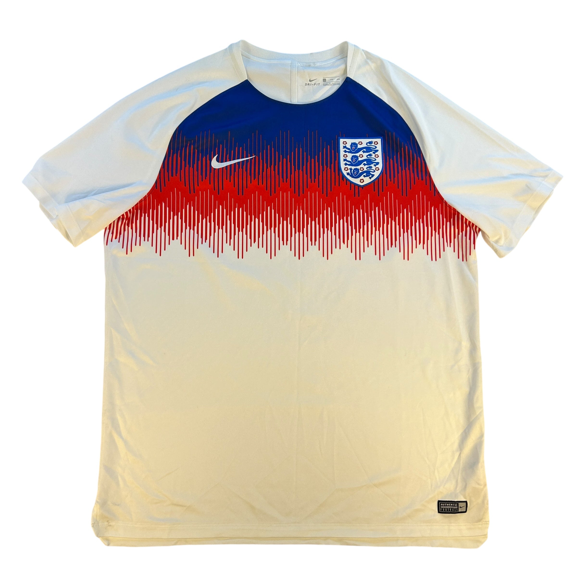 England 2018 Pre-Match Shirt 2XL Excellent – Casual Football
