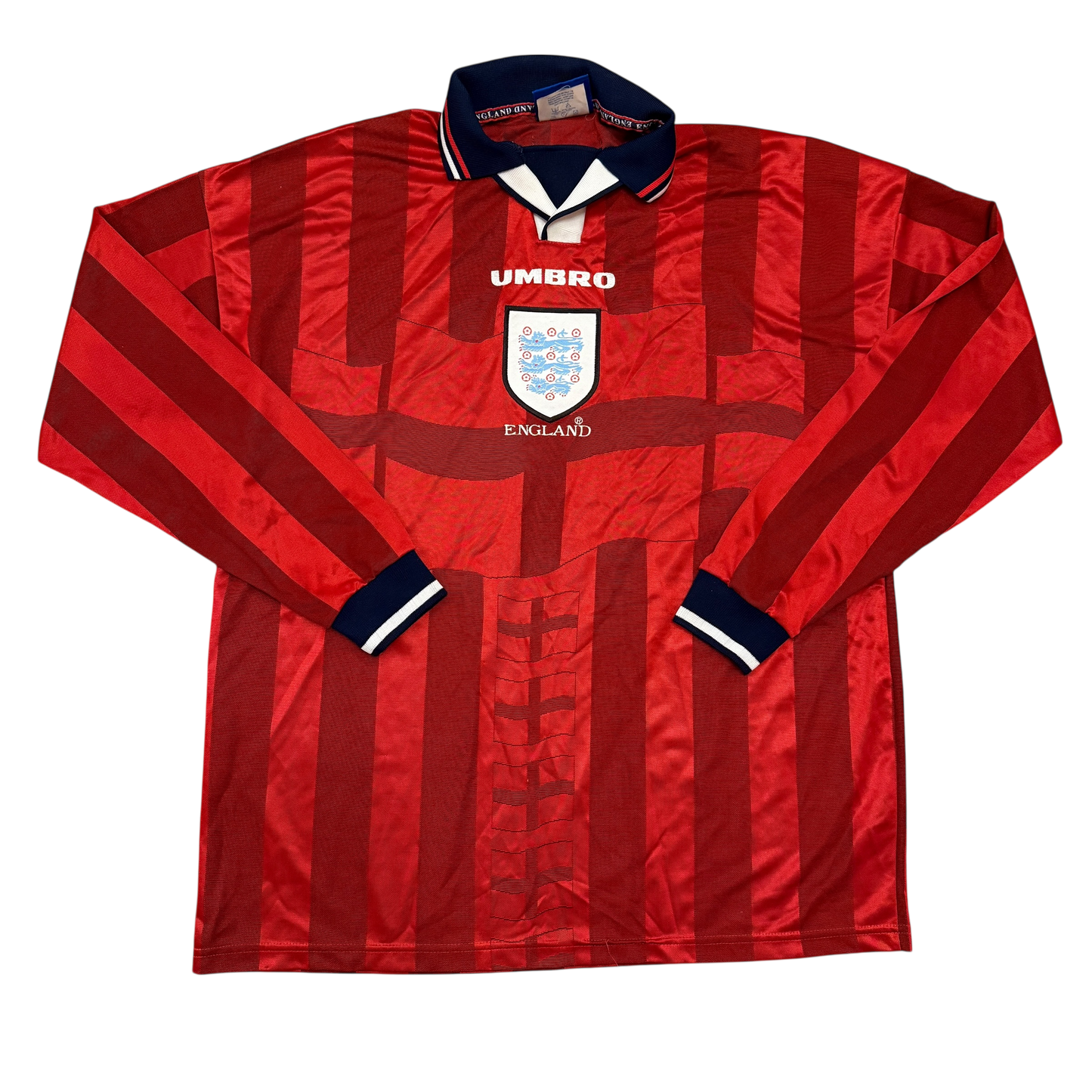 England 1998 Away Shirt - Long Sleeve - Extra Large