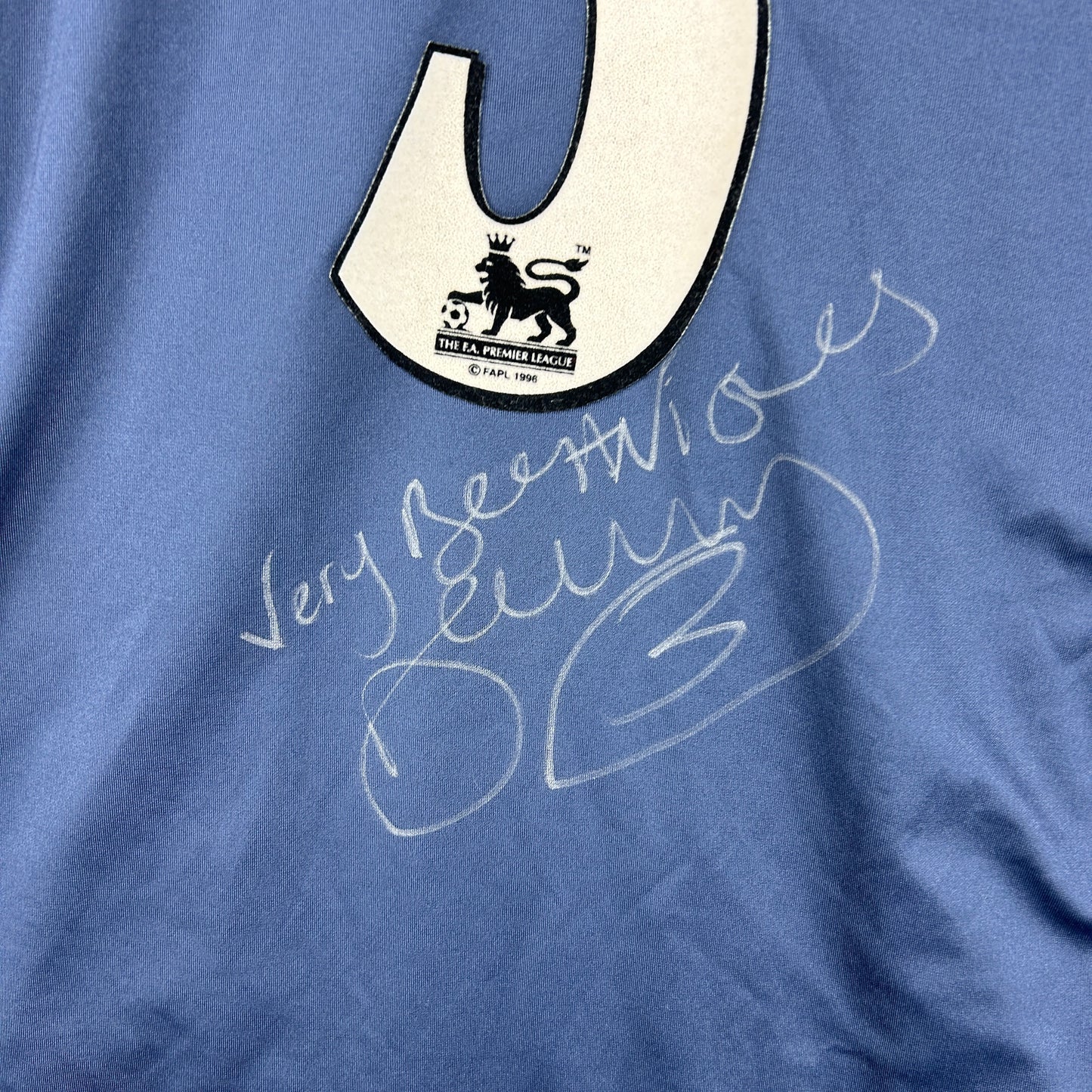 Manchester City 2005-2006 Player Issue Away Shirt - Thatcher 3 - Signed