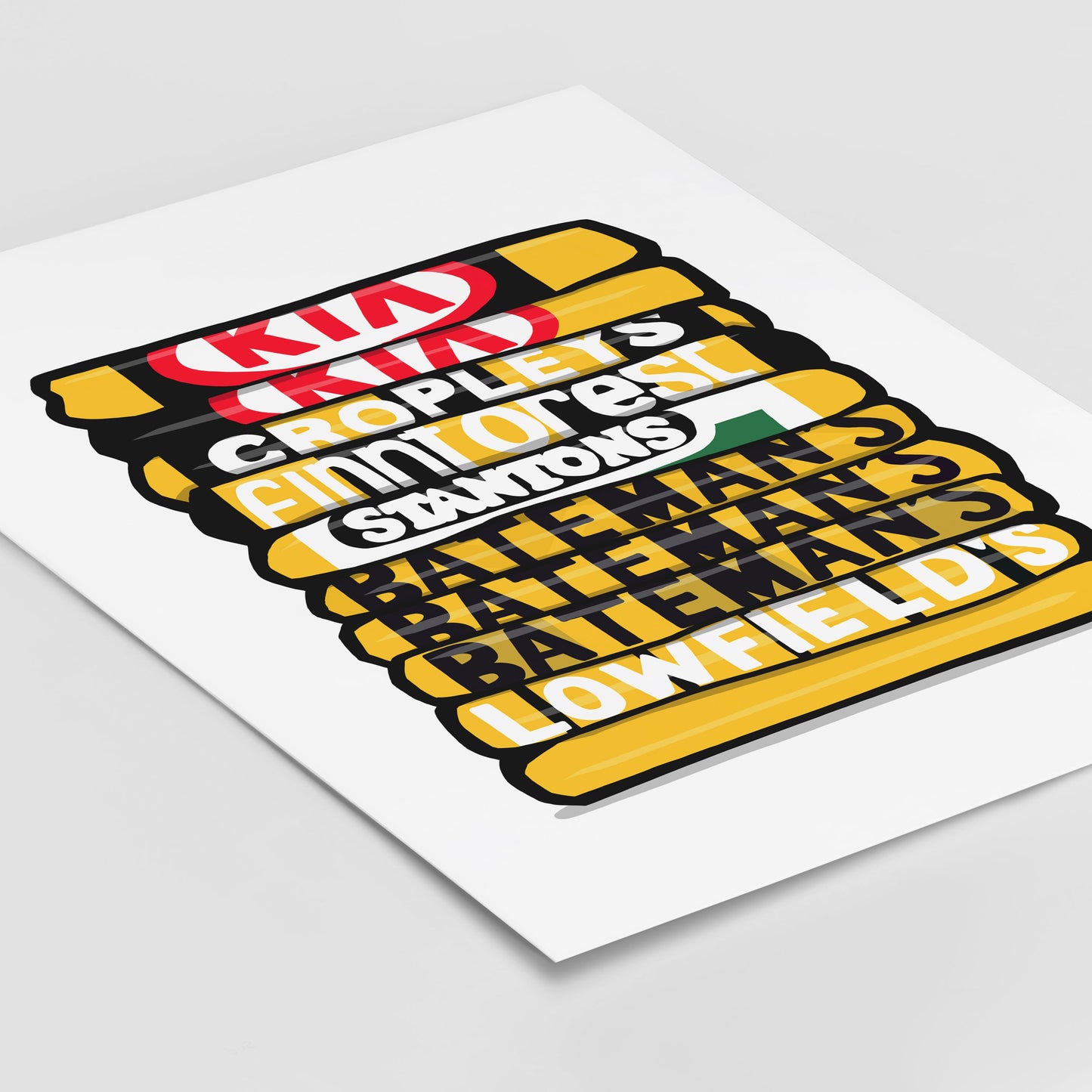 Boston Shirt Stack Print