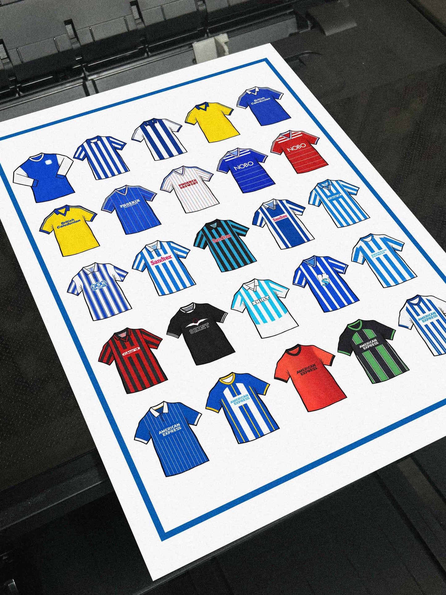 Brighton Retro Shirts Football Print