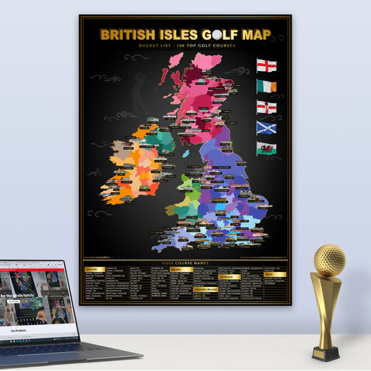 British Isles Golf Map