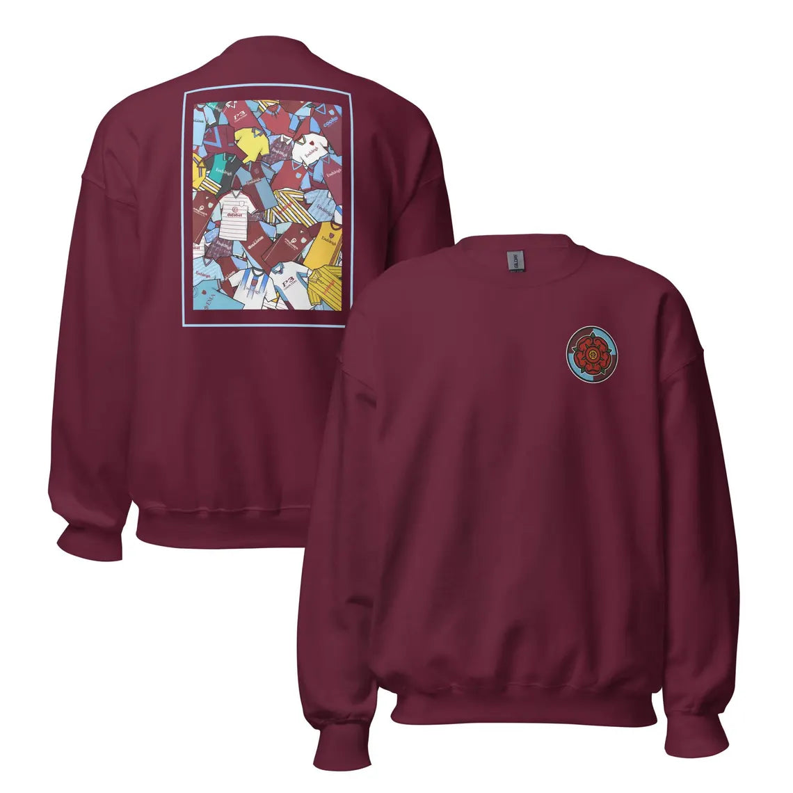 Burnley Classics & Embroidered Lancashire Rose Unisex Sweatshirt