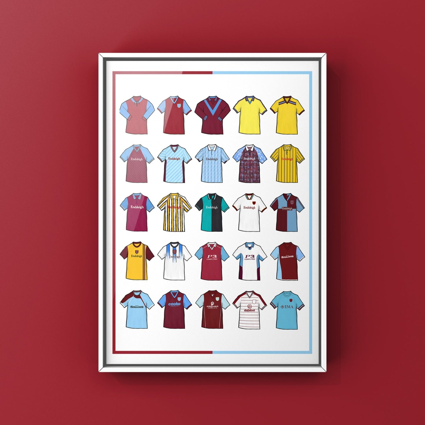 Burnley Retro Shirts Football Print