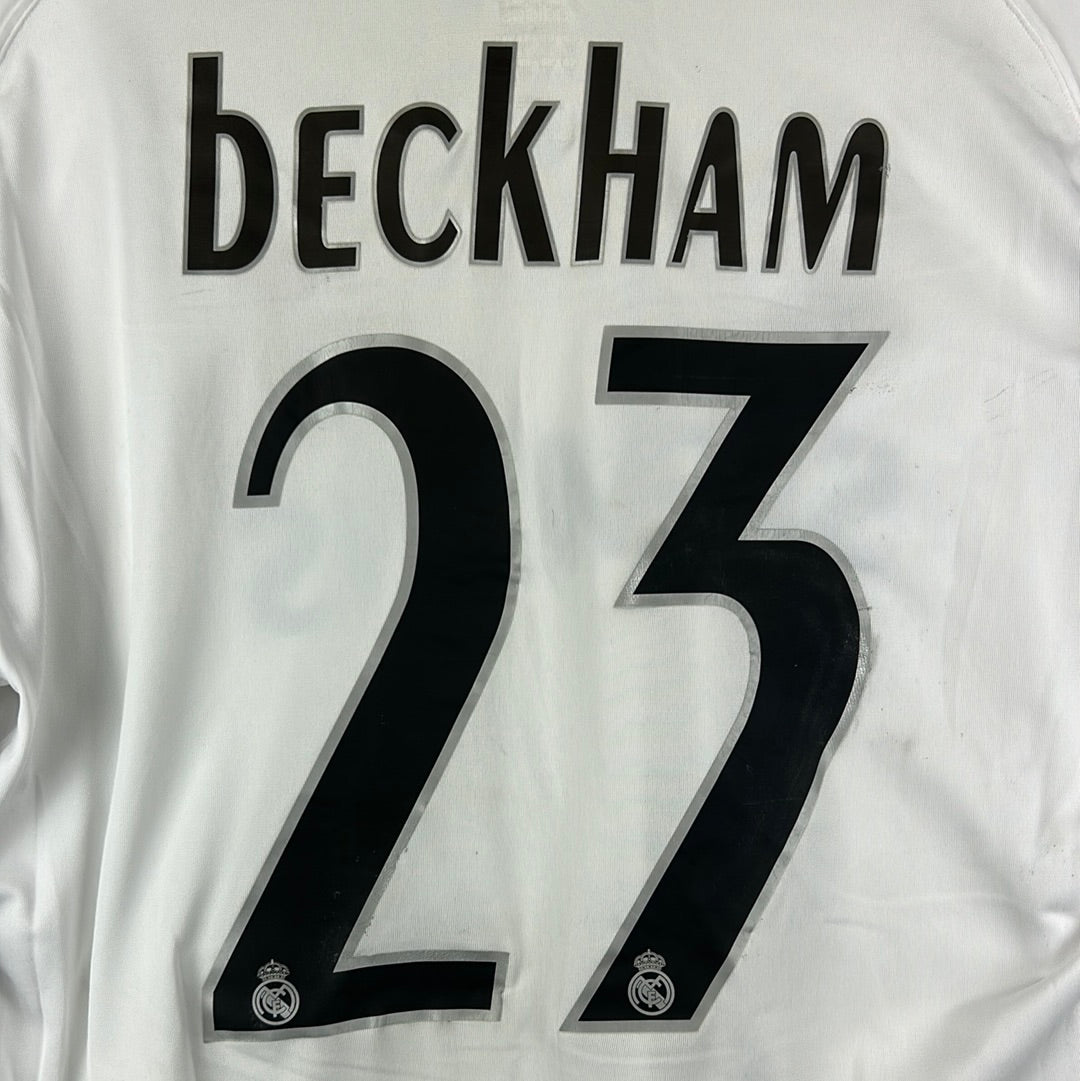 Real Madrid 2005/2006 Player Issue Home Shirt - Beckham 7 - Zidanes Last Game
