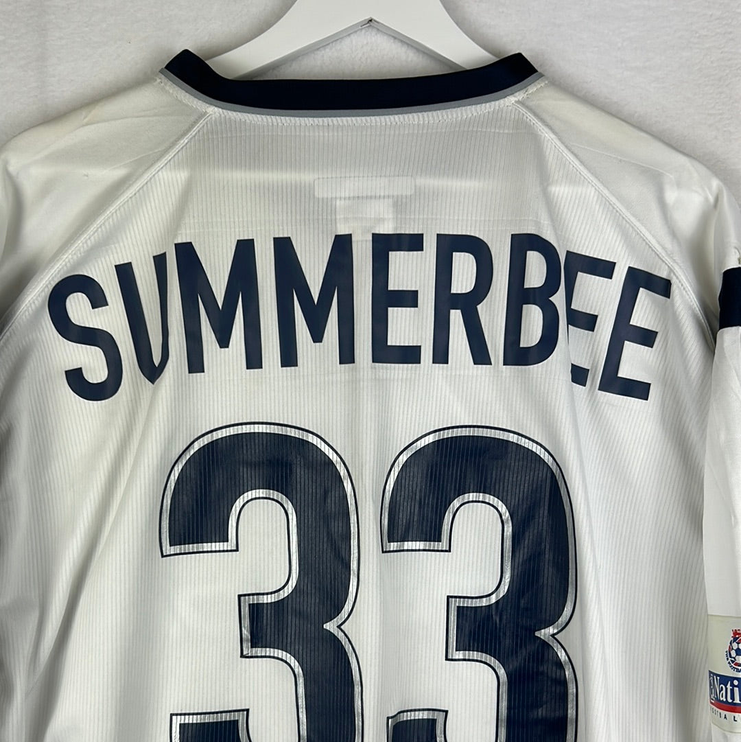 Bolton Wanderers 2000/2001 Player Issue Home Shirt - Summerbee 33
