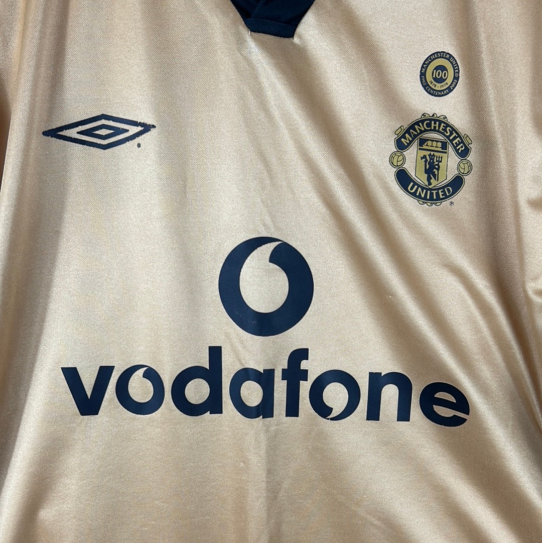 Manchester United 2001/2002 Away/Third Reversible Shirt - Large Adult