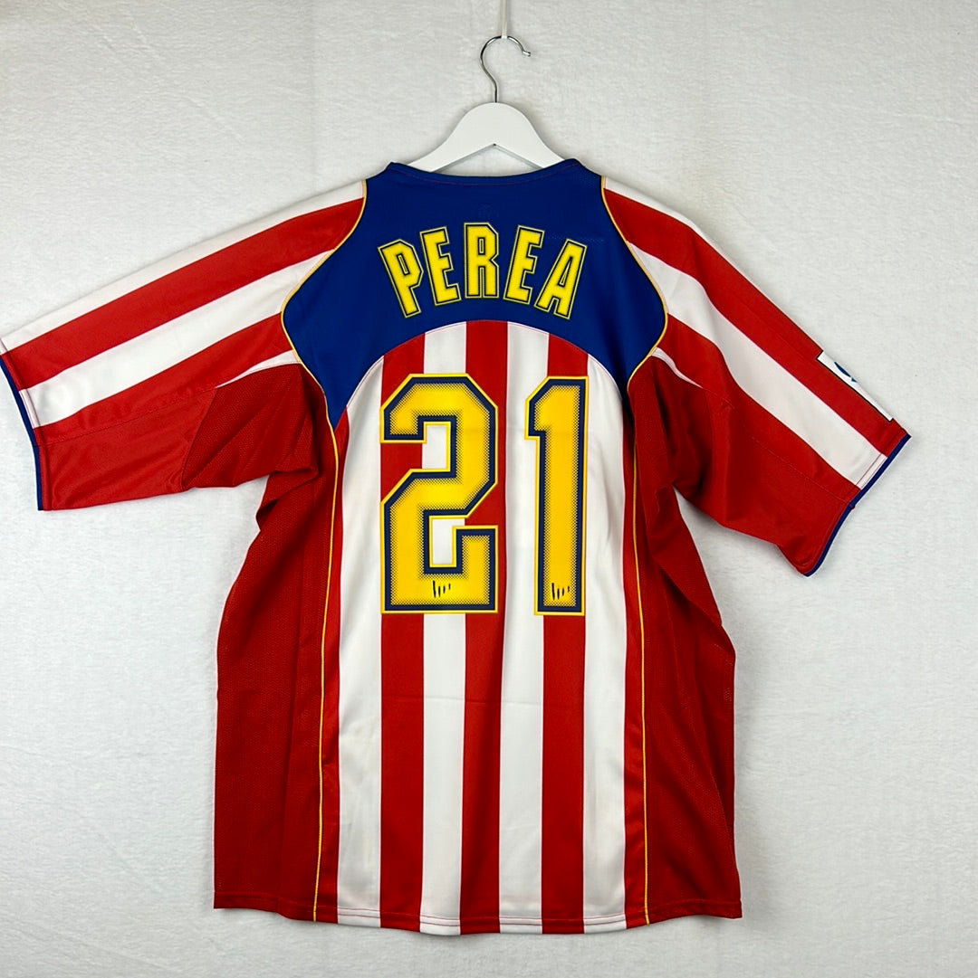 Atletico Madrid 2004/2005 Home Shirt - Perea 21 - Hellboy