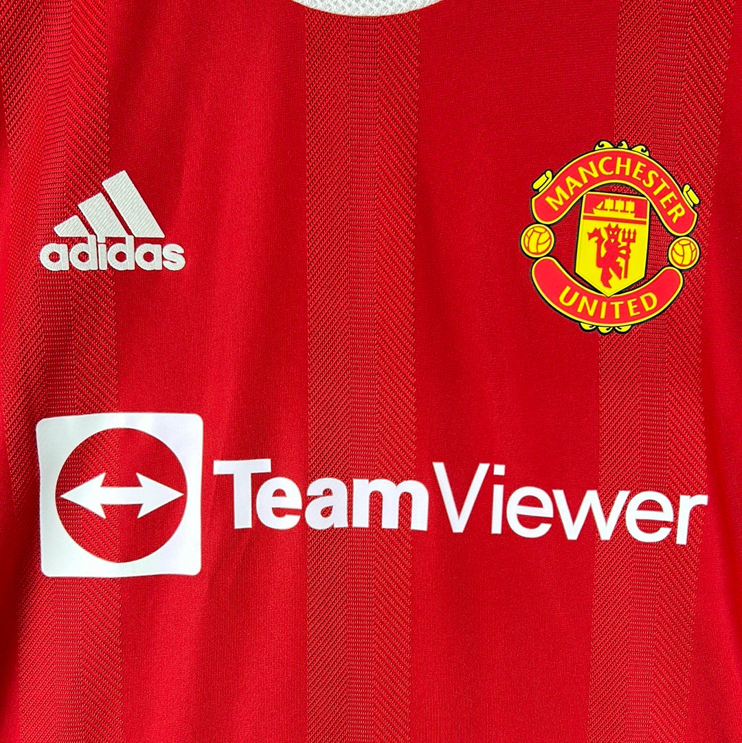 Manchester United 2021/2022 Player Issue Home Shirt - Shaw 3