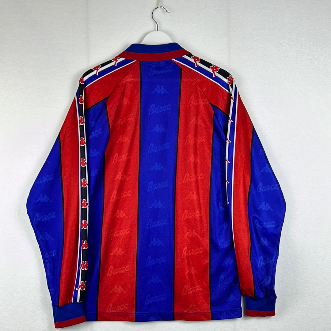 Barcelona 1995/1996 Home Long Sleeve Shirt - Large - Good Condition