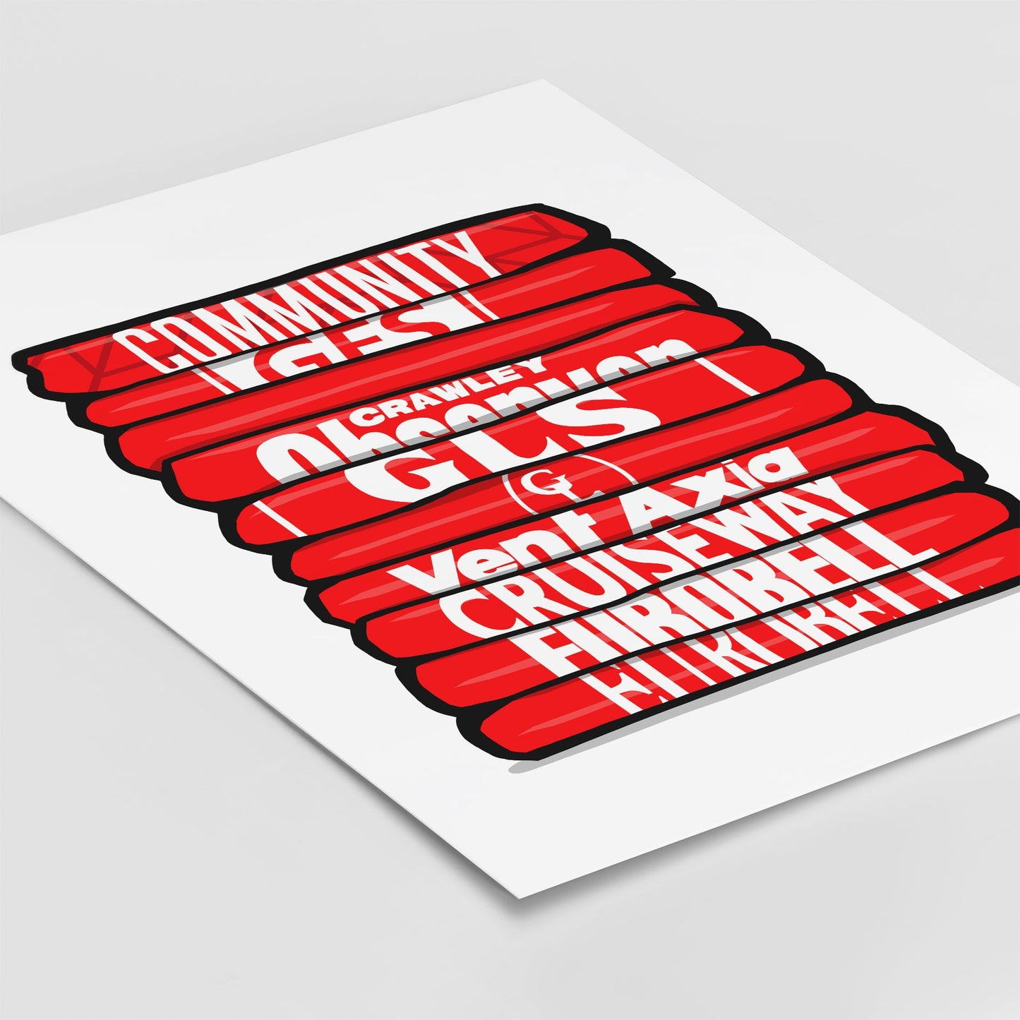 Crawley Shirt Stack Print