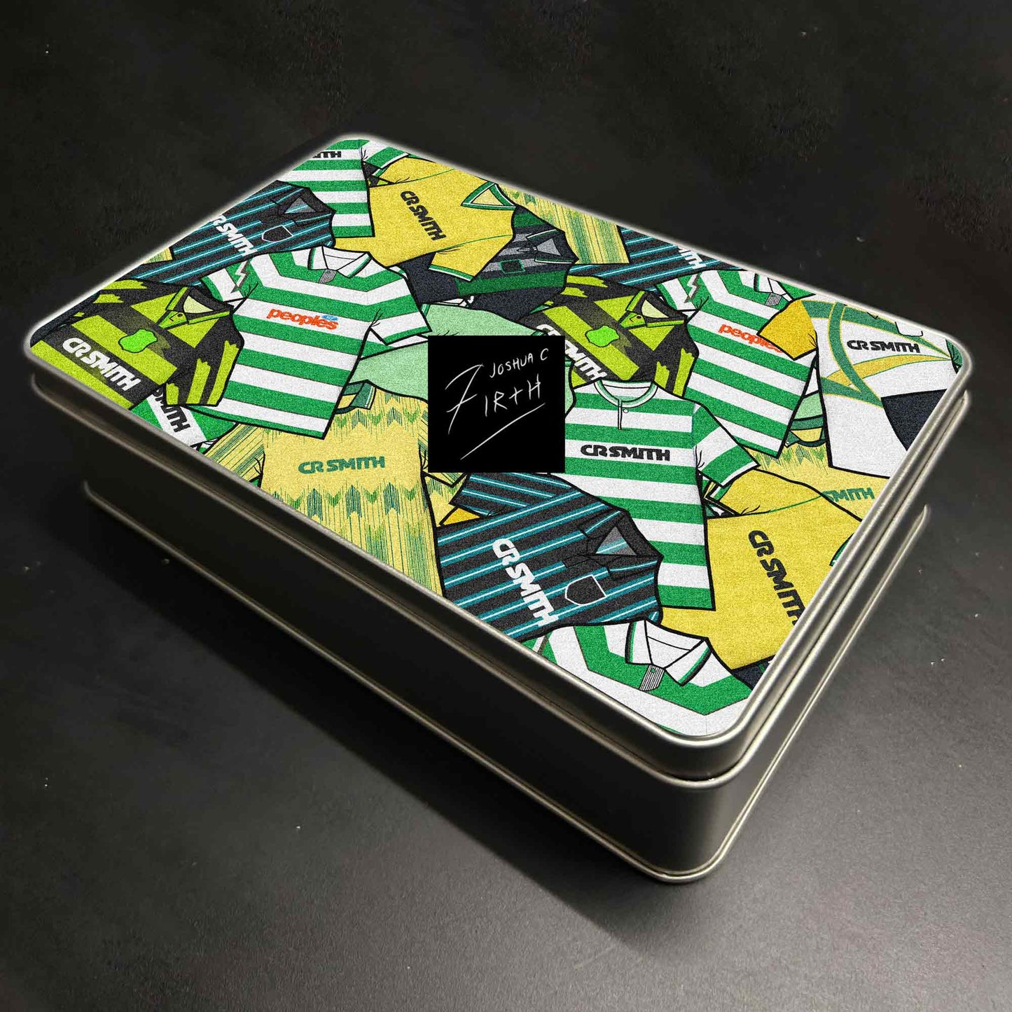 Celtic Inspired Football Retro Shirts Metal Sweets / Biscuit Tin