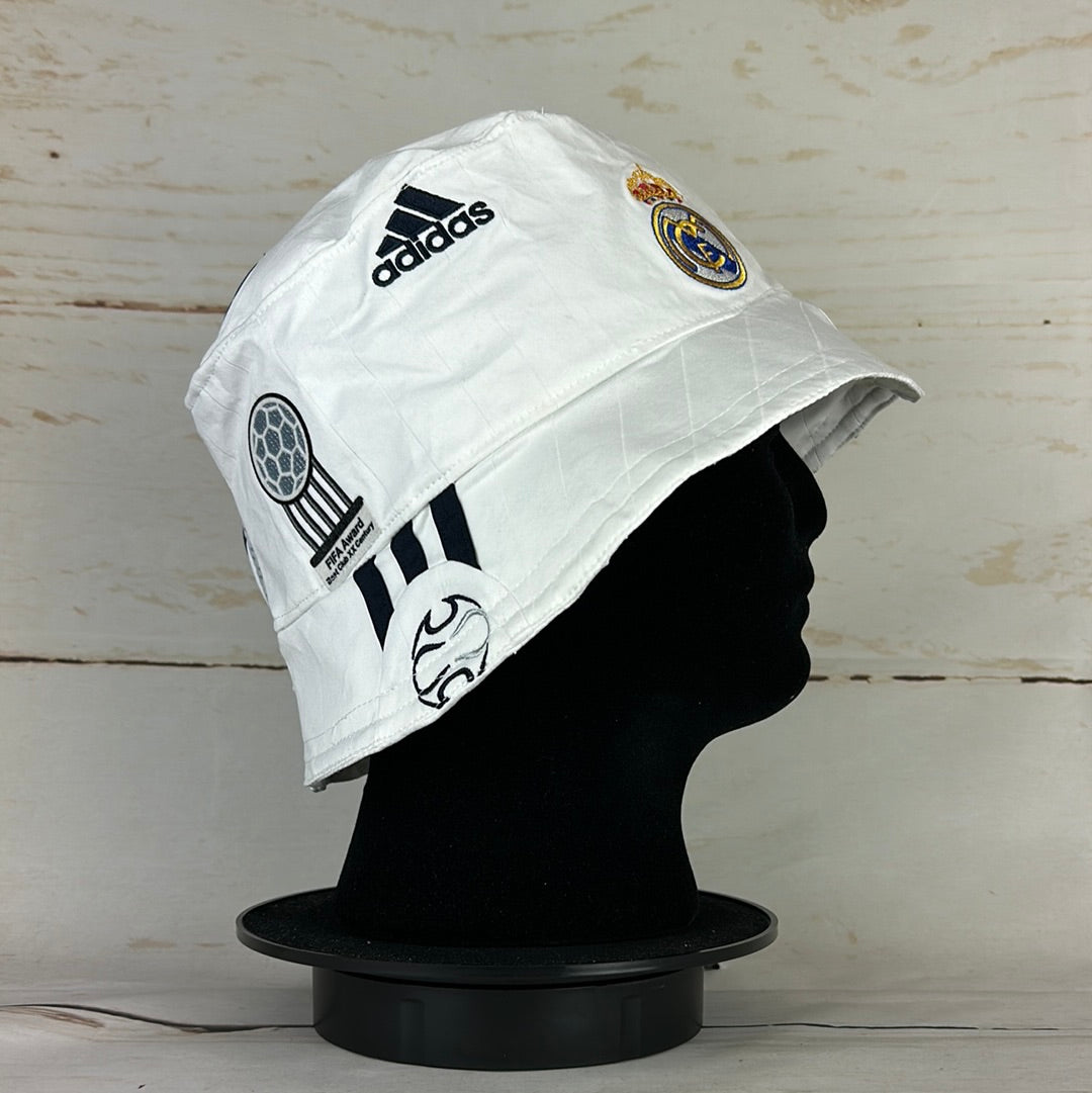 Real Madrid 2006-2007 Upcycled Home Shirt Bucket Hat