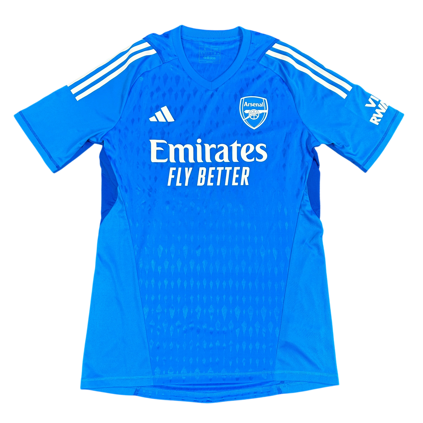 Arsenal 2023/2024 Blue Goalkeeper Shirt - Large - Mint