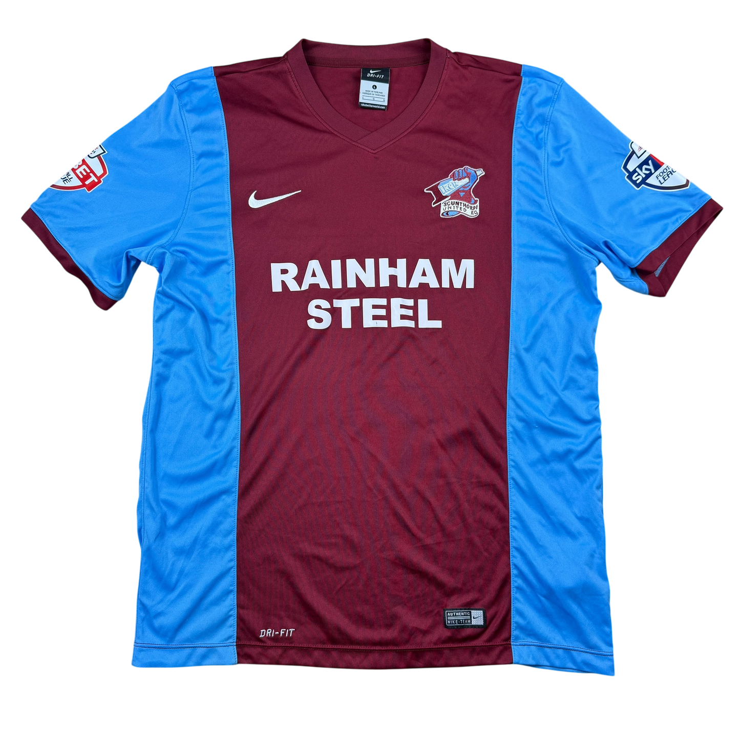 Scunthorpe United 2014/2015 Match Issued Home Shirt - Featherstone 22