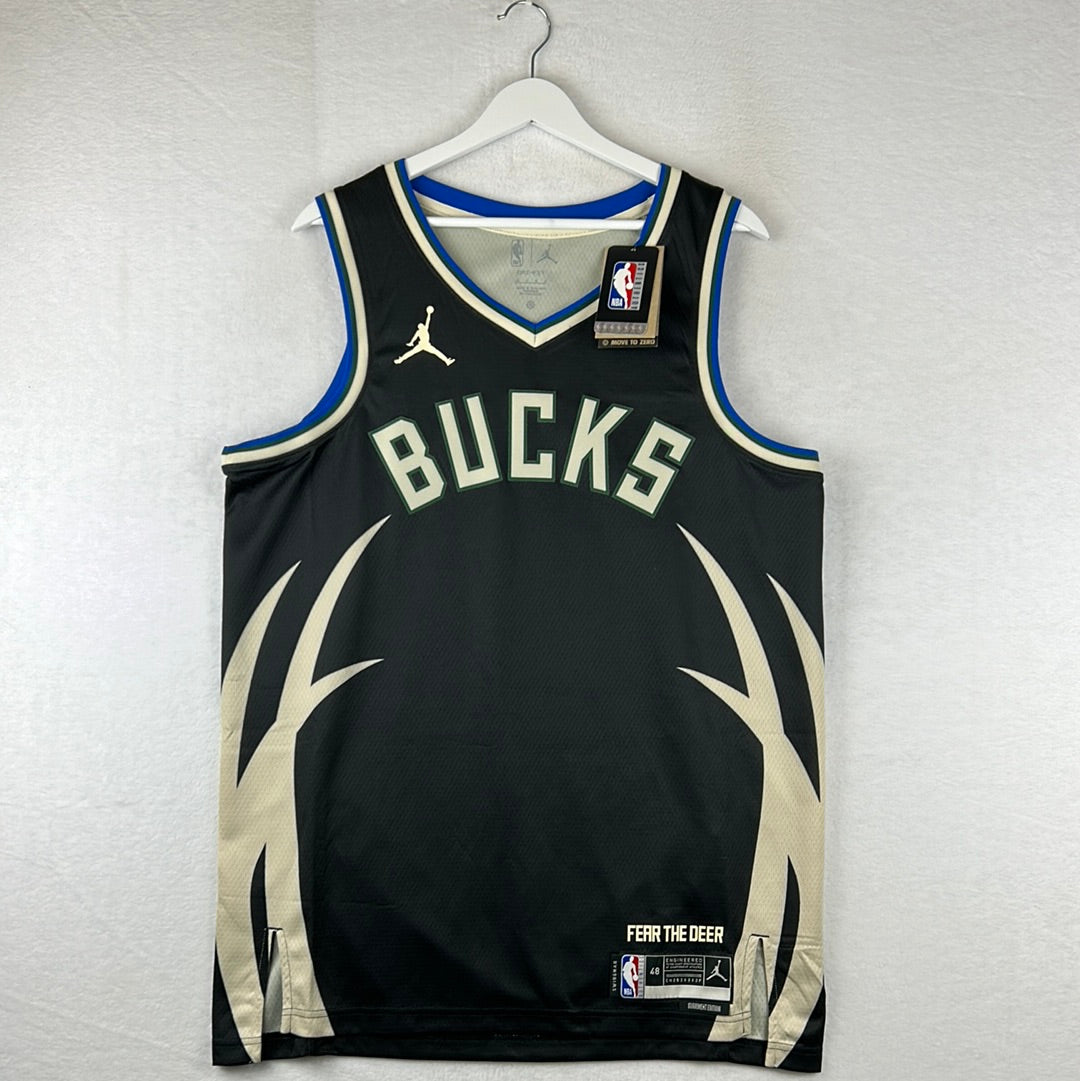 Milwaukee Bucks Road Jersey - Statement Edition - Large - New with Tags