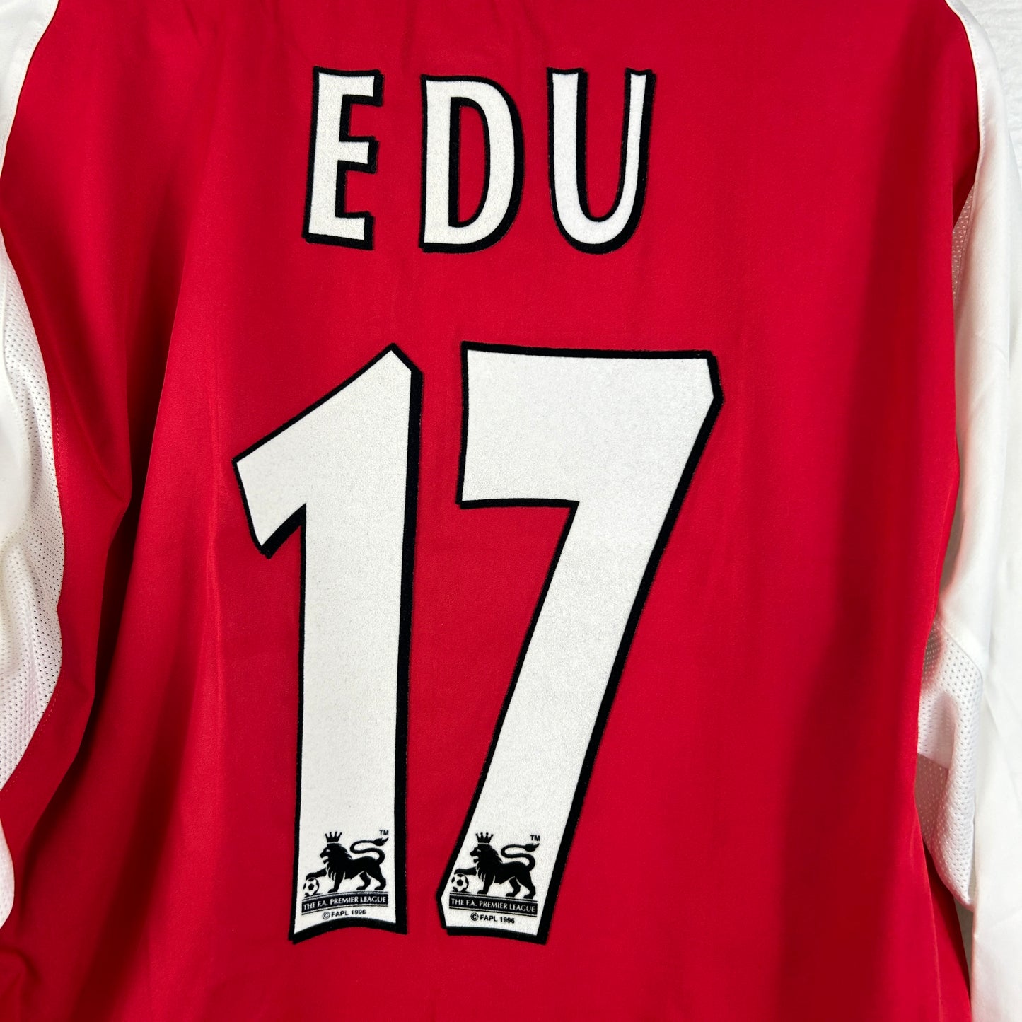 Arsenal 2003/2004 Match Worn Home Shirt - Edu 17