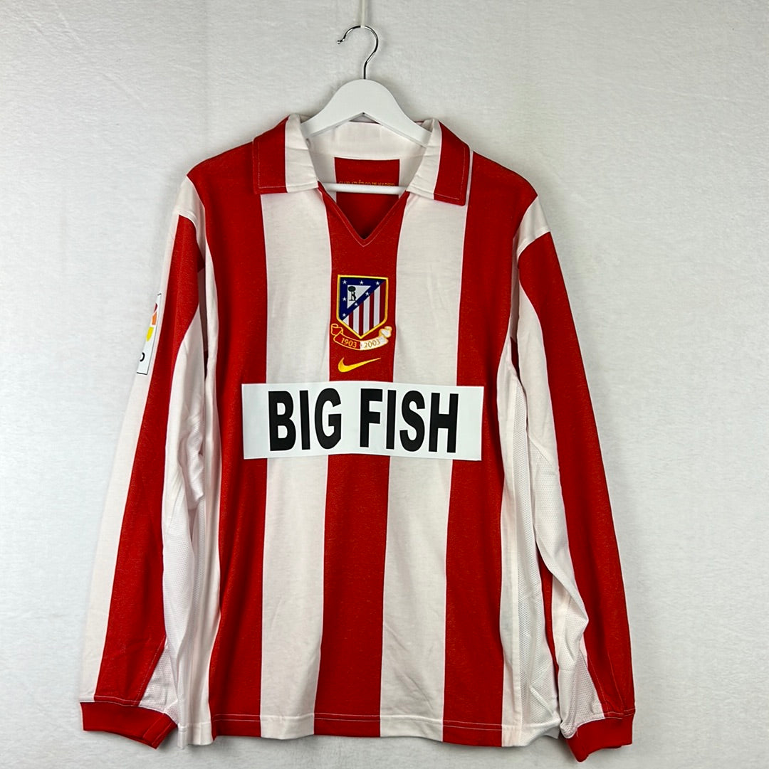 Atletico Madrid 2002/2003 Player Issue Home Shirt - Big Fish