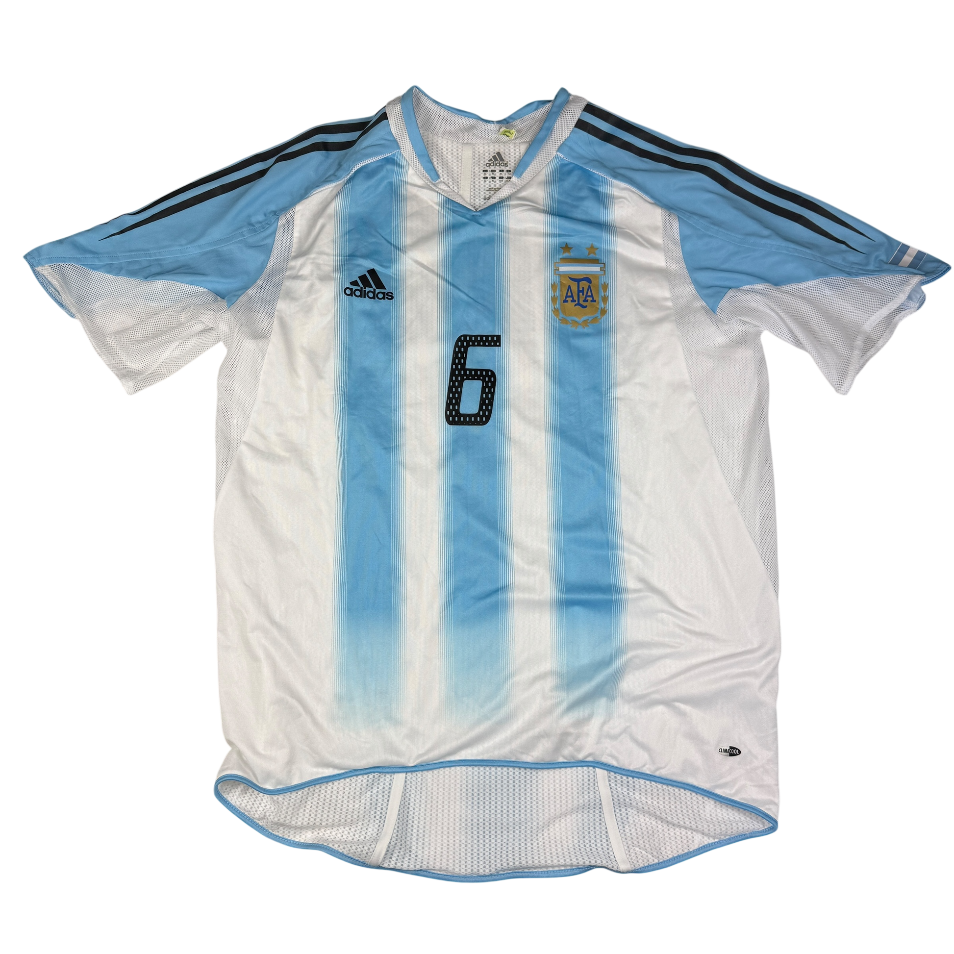 Argentina Match Issued 2004 Home Shirt frotn with small 6 print
