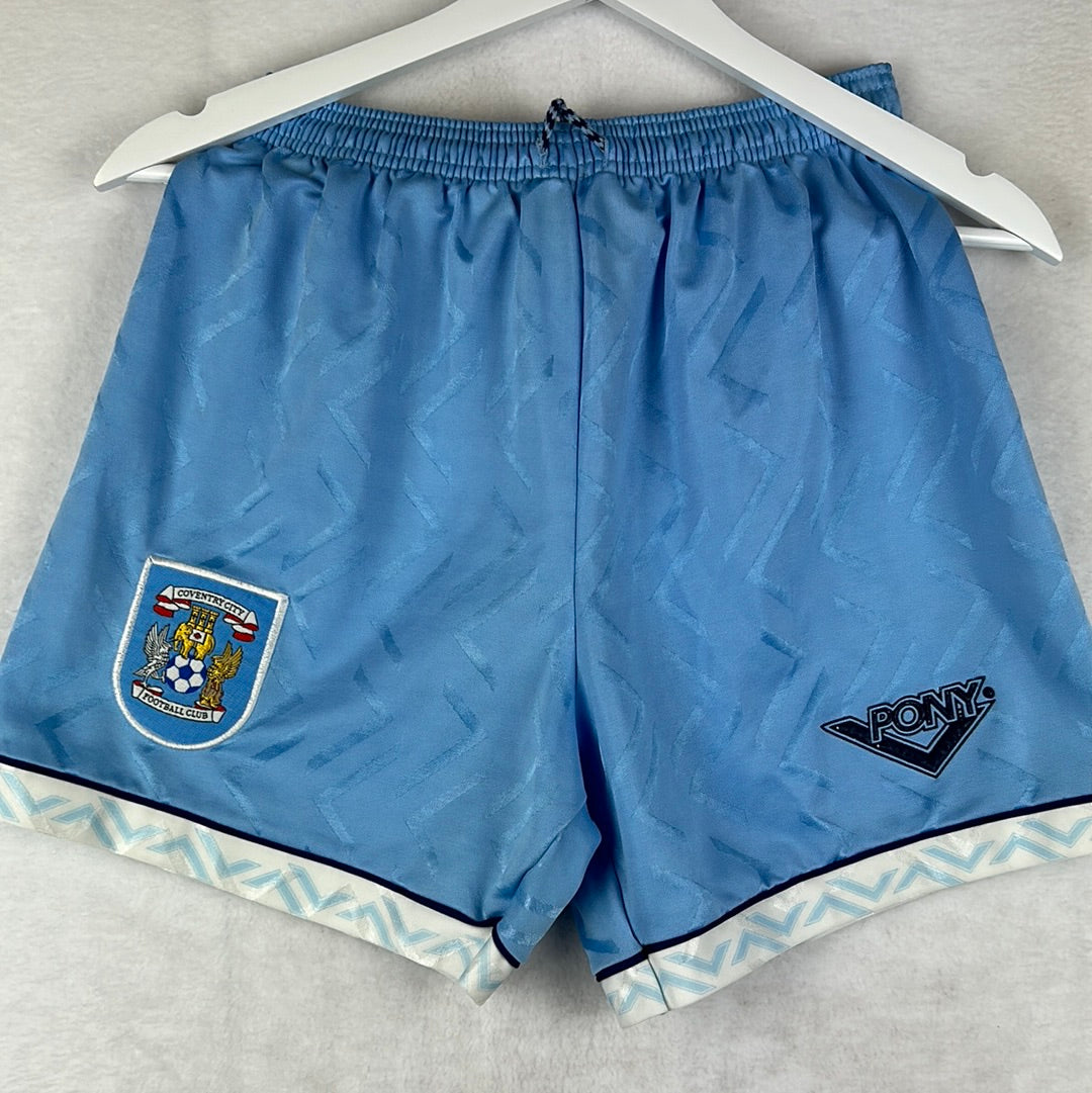 Coventry City 1994-1995-1996 Home Shorts - 30/32 Inches - Very Good Condition