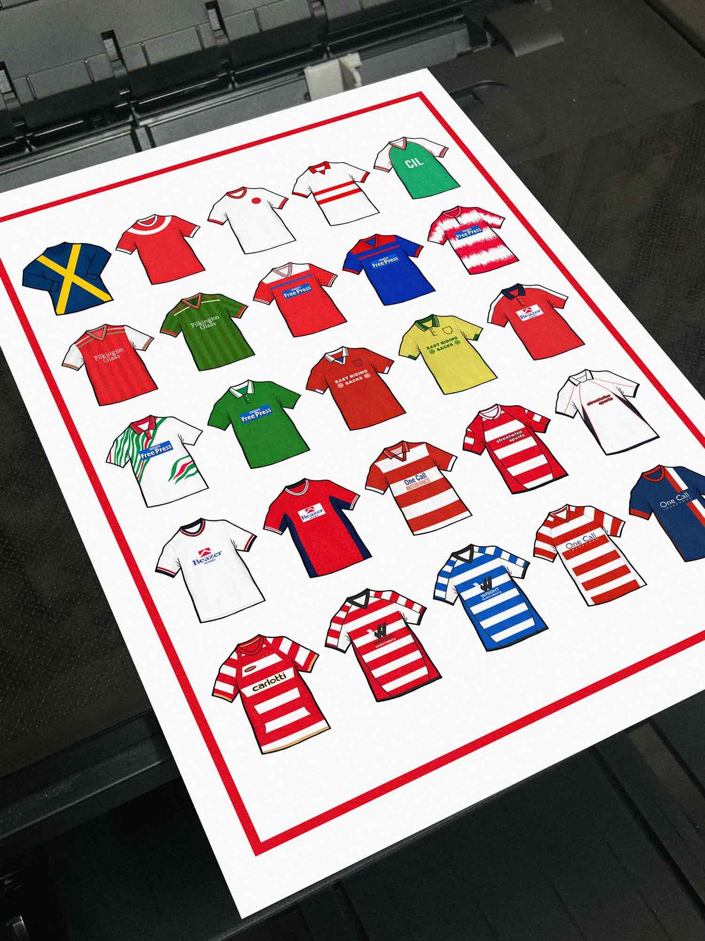 Doncaster Retro Shirts Football Print