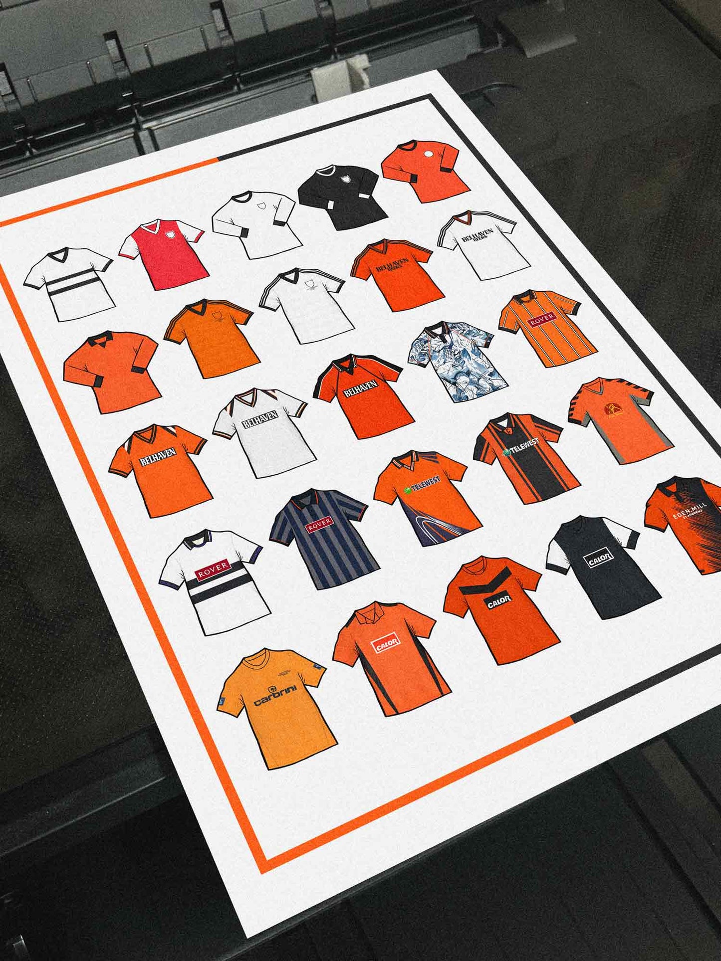 Dundee Utd Retro Shirts Football Print