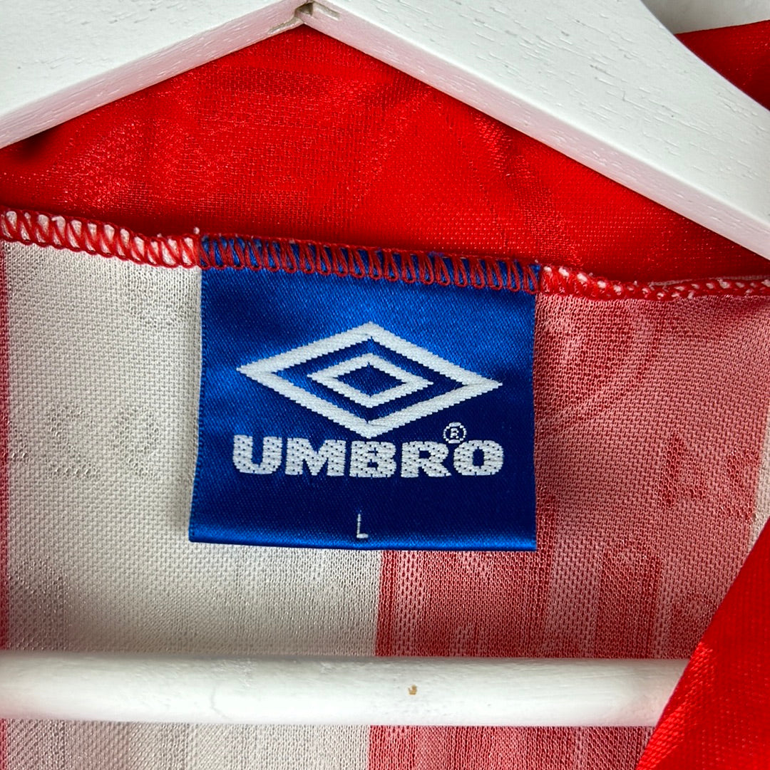 Olympiacos 1992-1993 Home Shirt - Large - Very Good Condition