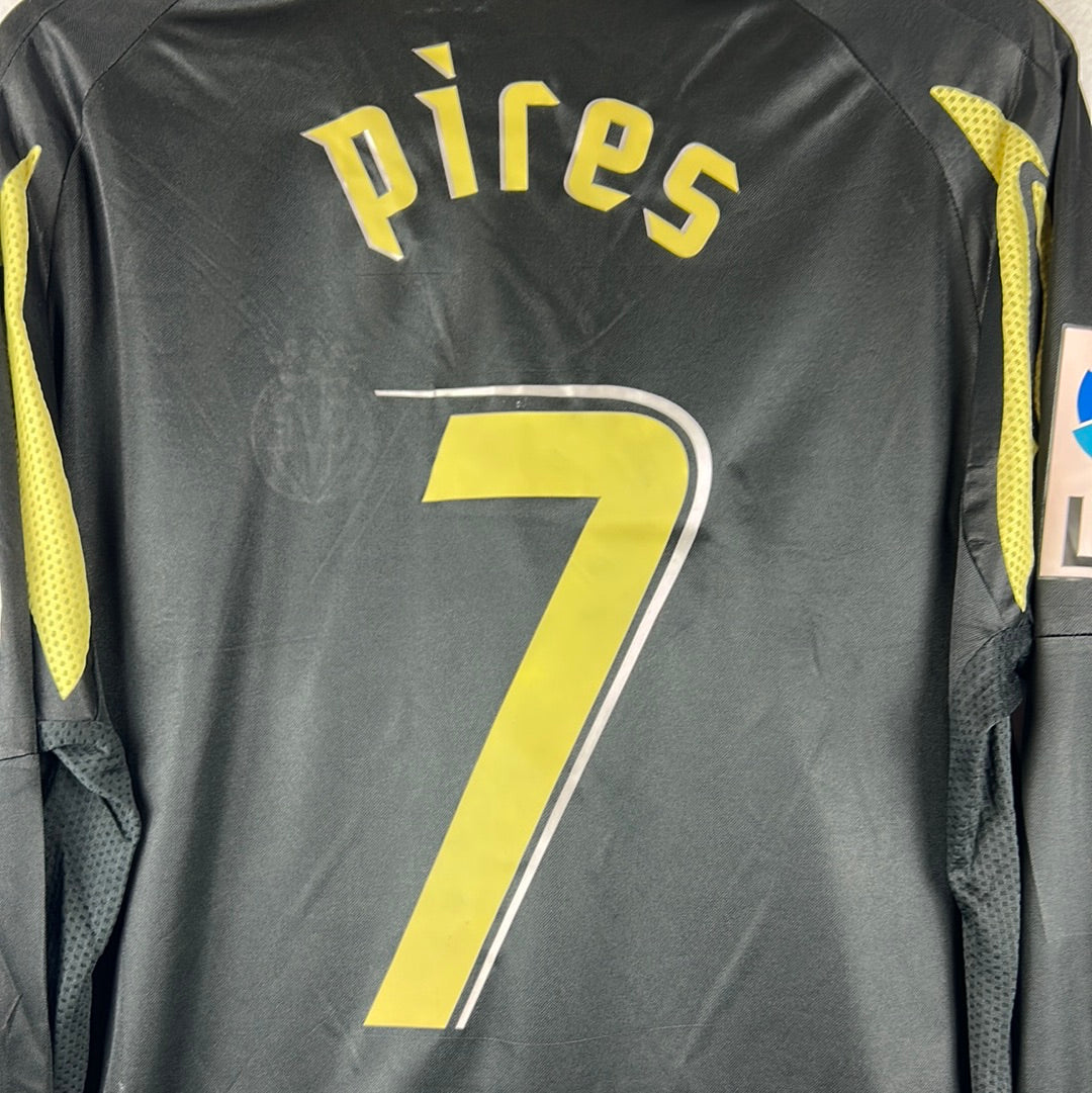 Villarreal 2007/2008 Player Issue Away Shirt - Pires 7 - Long Sleeve