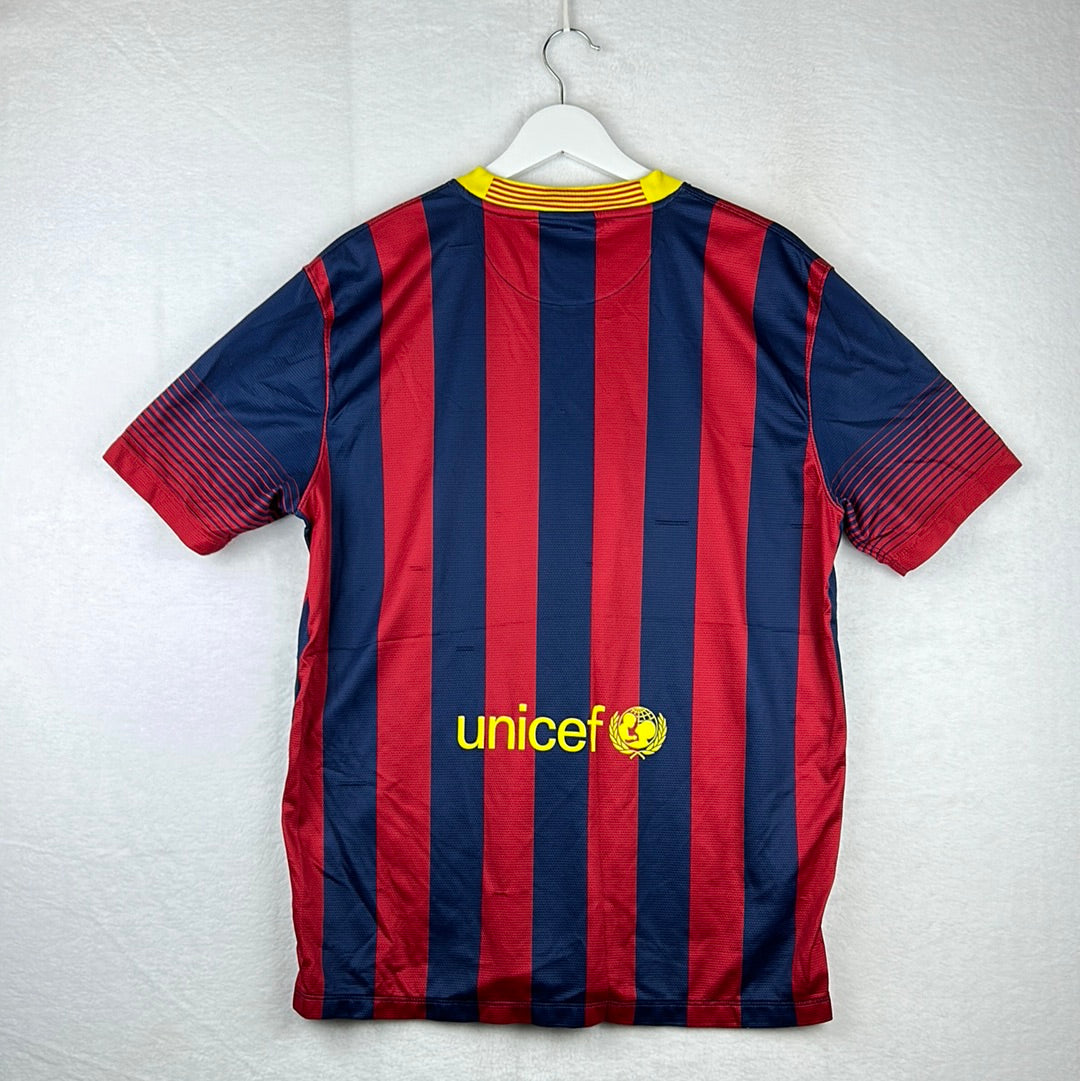 Barcelona 2013-2014 Home Shirt - Large - Good Condition