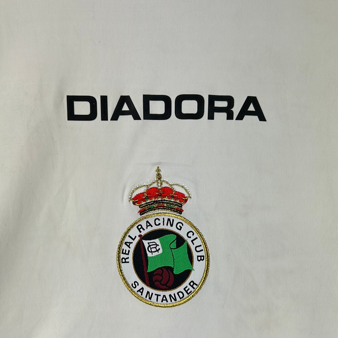 Racing Santander 2004-2005 Match Worn L/S Away Shirt - XL - Guerrero 10