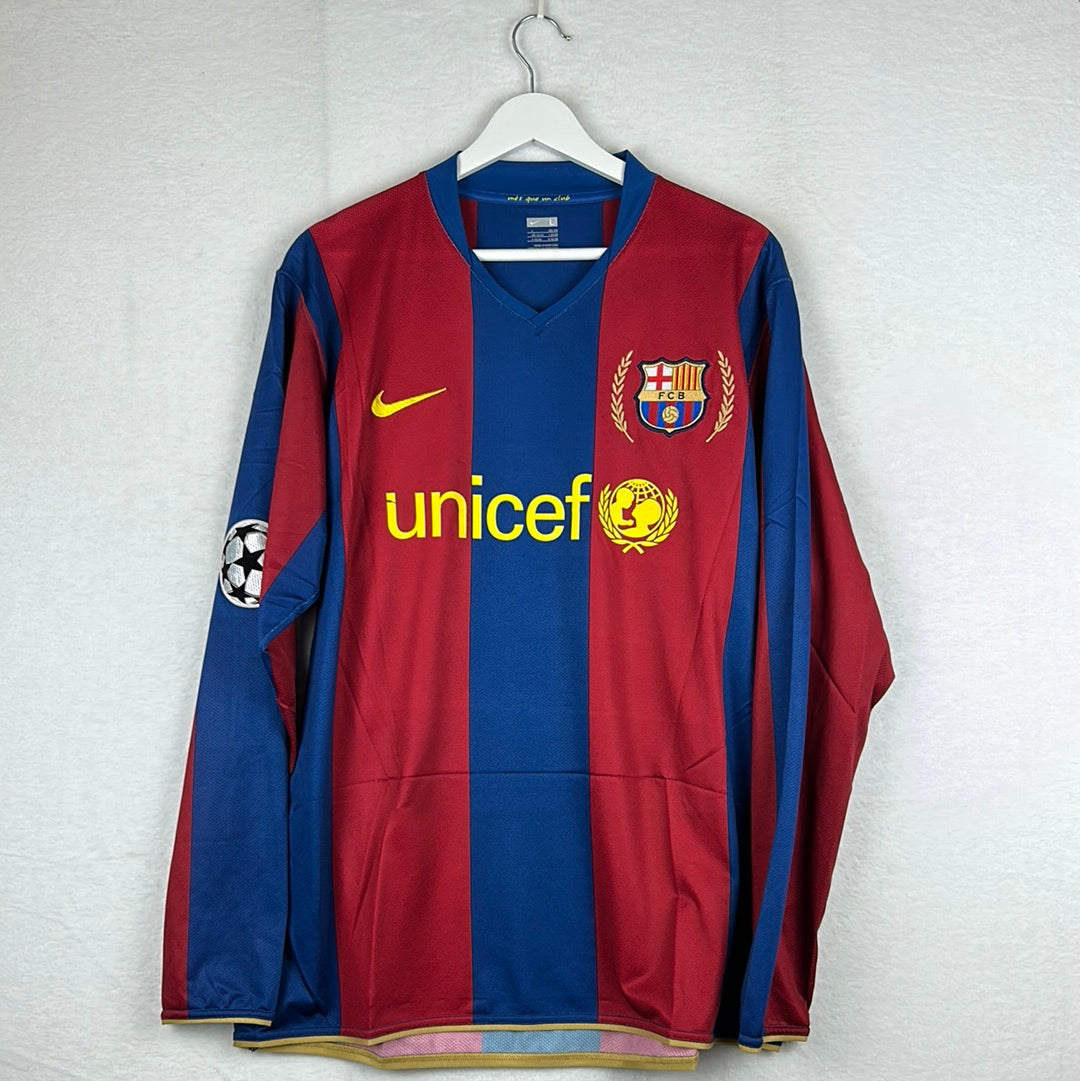 Barcelona 2007/2008 Match Worn Home Shirt - Marquez 4 - COA